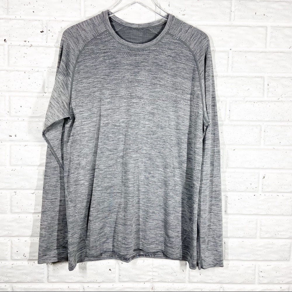 LULULEMON Grey Long Sleeve Crew “Time to get dirty” “Get outside” “Get sweaty”